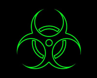 Green Biohazard Radioactive Symbol